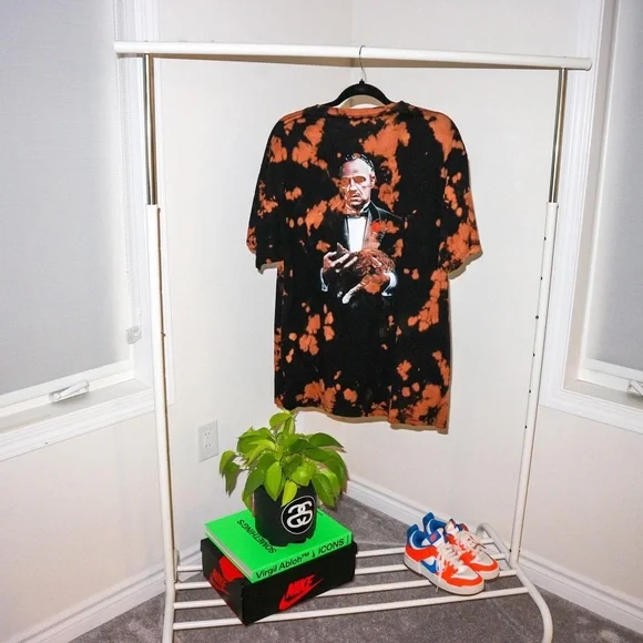 Unisex The Godfather Hand-Dyed & Distressed T - Picture 2 of 2